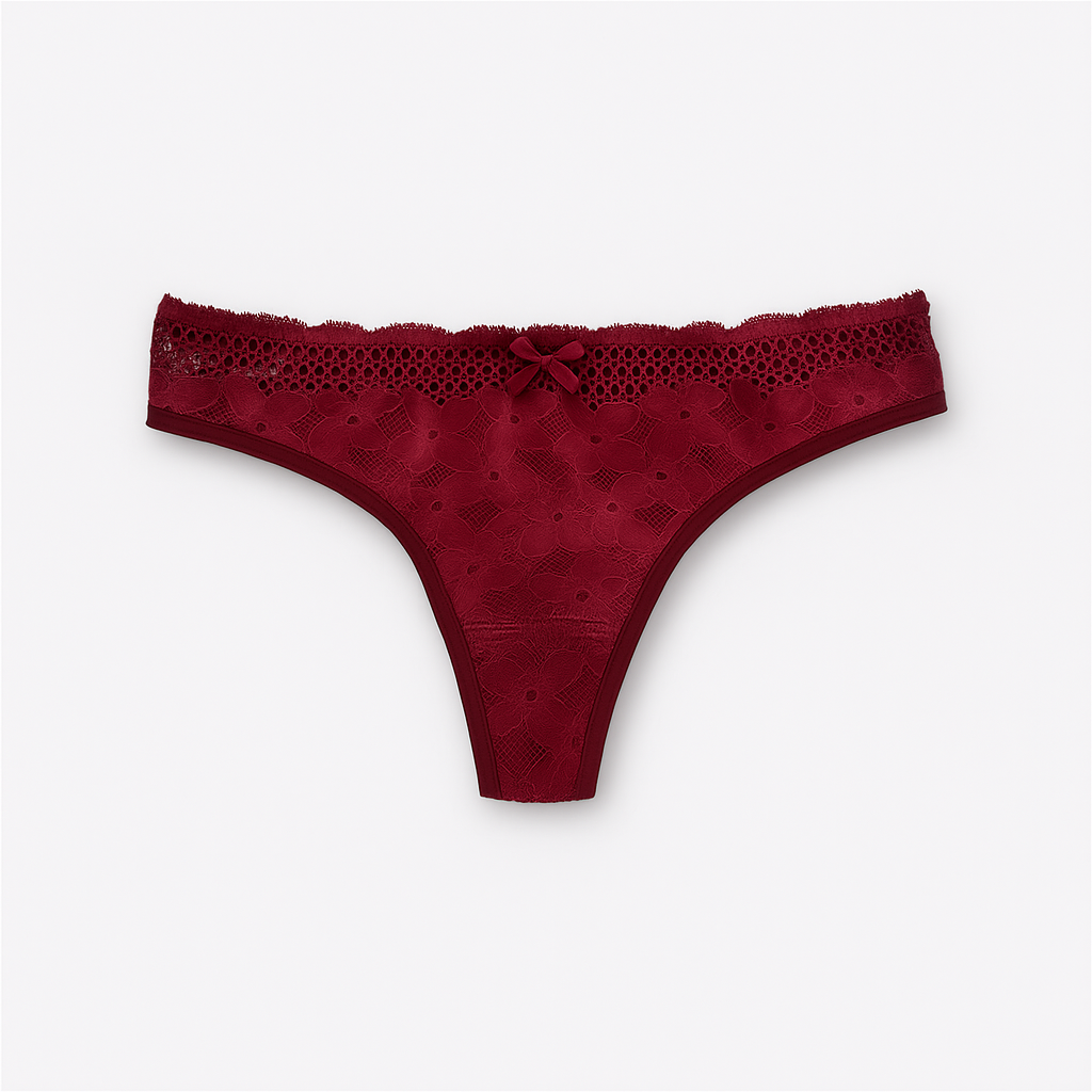 Tanga Unicolor Encaje - 0201