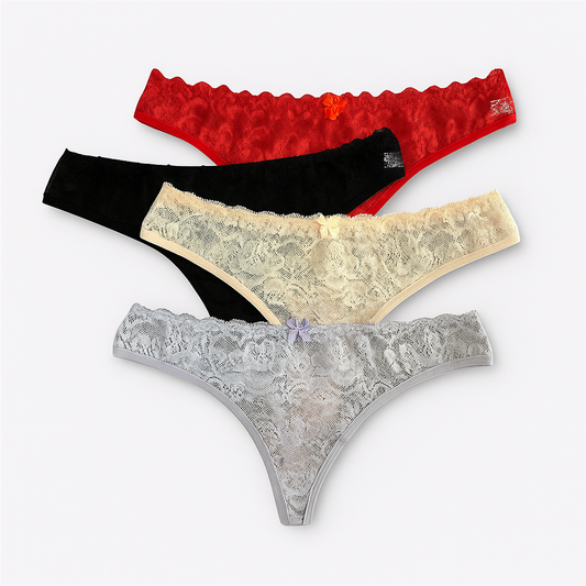 Tanga Unicolor Encaje - 0201